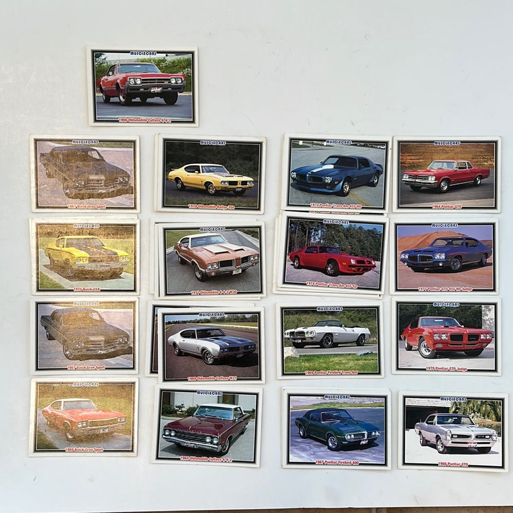 Vintage Collectable Muscle Car cards “Oldsmobile “ Pontiac”& Buick